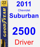 Driver Wiper Blade for 2011 Chevrolet Suburban 2500 - Premium