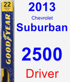 Driver Wiper Blade for 2013 Chevrolet Suburban 2500 - Premium