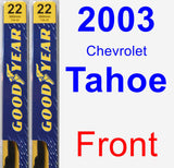 Front Wiper Blade Pack for 2003 Chevrolet Tahoe - Premium