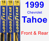 Front & Rear Wiper Blade Pack for 1999 Chevrolet Tahoe - Premium