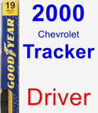 Driver Wiper Blade for 2000 Chevrolet Tracker - Premium
