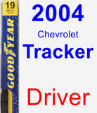 Driver Wiper Blade for 2004 Chevrolet Tracker - Premium