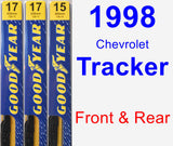 Front & Rear Wiper Blade Pack for 1998 Chevrolet Tracker - Premium