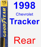 Rear Wiper Blade for 1998 Chevrolet Tracker - Premium