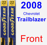 Front Wiper Blade Pack for 2008 Chevrolet Trailblazer - Premium