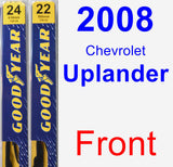 Front Wiper Blade Pack for 2008 Chevrolet Uplander - Premium