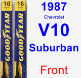 Front Wiper Blade Pack for 1987 Chevrolet V10 Suburban - Premium