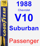 Passenger Wiper Blade for 1988 Chevrolet V10 Suburban - Premium