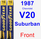 Front Wiper Blade Pack for 1987 Chevrolet V20 Suburban - Premium