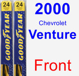 Front Wiper Blade Pack for 2000 Chevrolet Venture - Premium