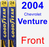 Front Wiper Blade Pack for 2004 Chevrolet Venture - Premium