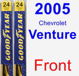 Front Wiper Blade Pack for 2005 Chevrolet Venture - Premium