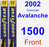 Front Wiper Blade Pack for 2002 Chevrolet Avalanche 1500 - Premium