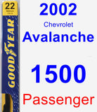 Passenger Wiper Blade for 2002 Chevrolet Avalanche 1500 - Premium