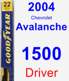 Driver Wiper Blade for 2004 Chevrolet Avalanche 1500 - Premium