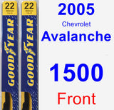 Front Wiper Blade Pack for 2005 Chevrolet Avalanche 1500 - Premium