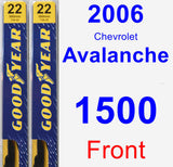 Front Wiper Blade Pack for 2006 Chevrolet Avalanche 1500 - Premium