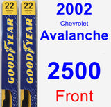 Front Wiper Blade Pack for 2002 Chevrolet Avalanche 2500 - Premium