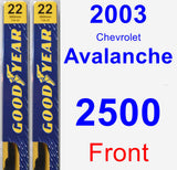 Front Wiper Blade Pack for 2003 Chevrolet Avalanche 2500 - Premium