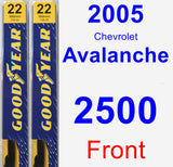 Front Wiper Blade Pack for 2005 Chevrolet Avalanche 2500 - Premium