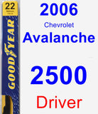 Driver Wiper Blade for 2006 Chevrolet Avalanche 2500 - Premium