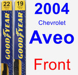 Front Wiper Blade Pack for 2004 Chevrolet Aveo - Premium