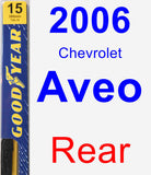 Rear Wiper Blade for 2006 Chevrolet Aveo - Premium