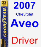 Driver Wiper Blade for 2007 Chevrolet Aveo - Premium