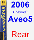 Rear Wiper Blade for 2006 Chevrolet Aveo5 - Premium