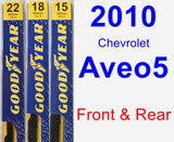 Front & Rear Wiper Blade Pack for 2010 Chevrolet Aveo5 - Premium
