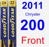 Front Wiper Blade Pack for 2011 Chrysler 200 - Premium