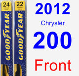 Front Wiper Blade Pack for 2012 Chrysler 200 - Premium