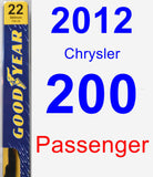 Passenger Wiper Blade for 2012 Chrysler 200 - Premium