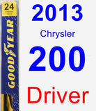 Driver Wiper Blade for 2013 Chrysler 200 - Premium