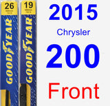 Front Wiper Blade Pack for 2015 Chrysler 200 - Premium