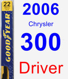 Driver Wiper Blade for 2006 Chrysler 300 - Premium