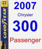 Passenger Wiper Blade for 2007 Chrysler 300 - Premium
