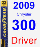 Driver Wiper Blade for 2009 Chrysler 300 - Premium