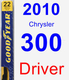 Driver Wiper Blade for 2010 Chrysler 300 - Premium
