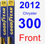 Front Wiper Blade Pack for 2012 Chrysler 300 - Premium