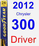 Driver Wiper Blade for 2012 Chrysler 300 - Premium