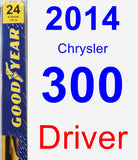 Driver Wiper Blade for 2014 Chrysler 300 - Premium