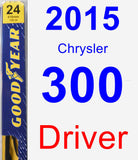 Driver Wiper Blade for 2015 Chrysler 300 - Premium