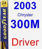 Driver Wiper Blade for 2003 Chrysler 300M - Premium