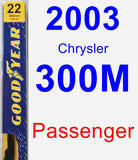 Passenger Wiper Blade for 2003 Chrysler 300M - Premium