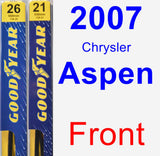 Front Wiper Blade Pack for 2007 Chrysler Aspen - Premium