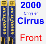 Front Wiper Blade Pack for 2000 Chrysler Cirrus - Premium