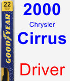 Driver Wiper Blade for 2000 Chrysler Cirrus - Premium