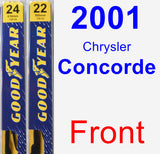 Front Wiper Blade Pack for 2001 Chrysler Concorde - Premium