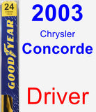 Driver Wiper Blade for 2003 Chrysler Concorde - Premium